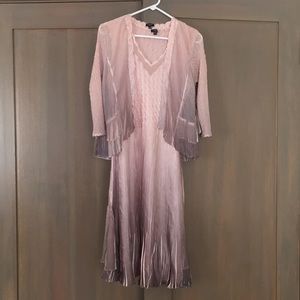 Petite Ombré A-line Dress with Matching Jacket